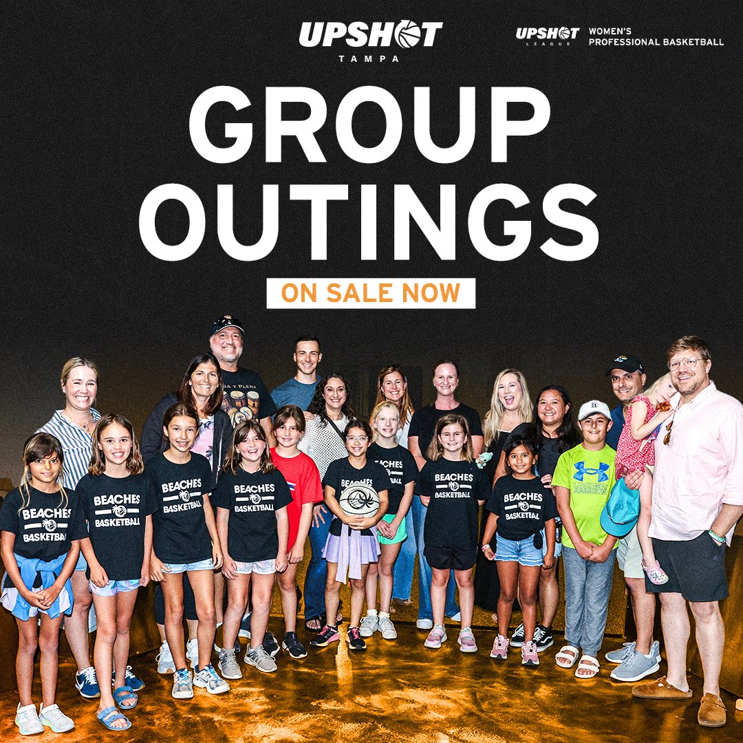 UPSHOT Tampa group outings: families and young players in matching team shirts at a game.