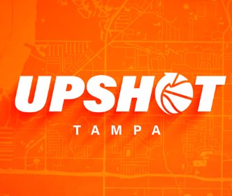 UPSHOT Tampa logo over a map of Tampa