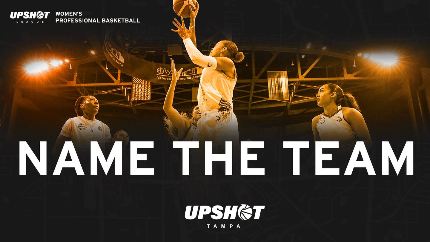 Name the Team: UPSHOT players in action under the arena lights.